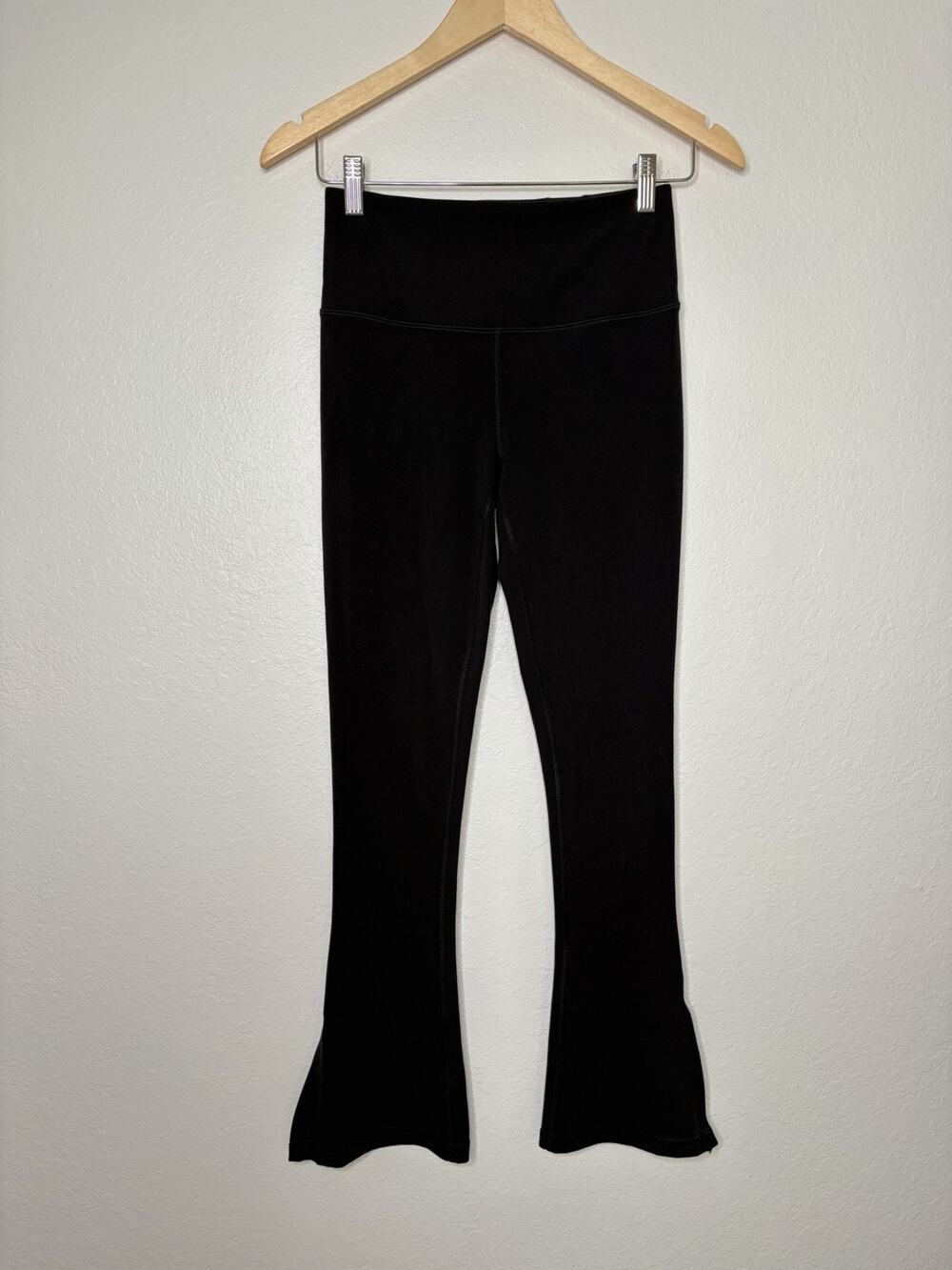 Athleta Elation Split Slim Flare in Black Size Small Petite
